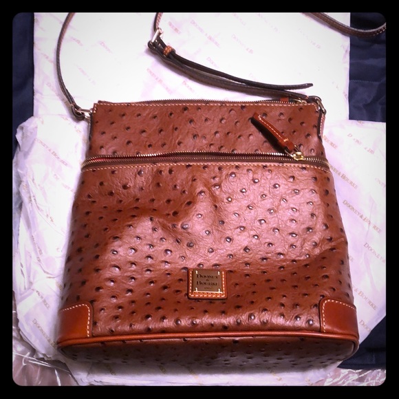 Dooney & Bourke Handbags - Dooney and Bourke Ostrich Leather Crossbody Bag